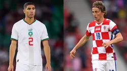 Achraf Hakimi (left) and Luka Modric (right)