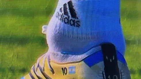 Capture of Lionel Messi's ankle