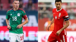 Andres Guardado of Mexico and Robert Lewandowski of Poland