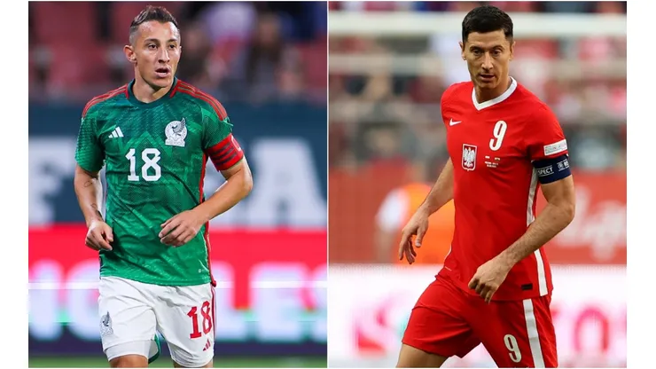 Andres Guardado of Mexico and Robert Lewandowski of Poland