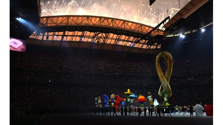 Performers perform during the opening ceremony prior to the FIFA World Cup Qatar 2022.