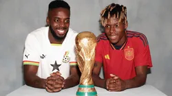 Inaki Williams of Ghana and Nico Williams of Spain