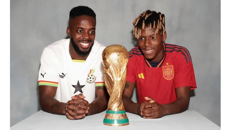 Inaki Williams of Ghana and Nico Williams of Spain