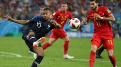 Kylian Mbappe of France during the 2018 FIFA World Cup Russia Semi Final match between Belgium and France at Saint Petersburg Stadium on July 10, 2018 in Saint Petersburg, Russia.