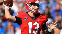 Stetson Bennett #13 of the Georgia Bulldogs