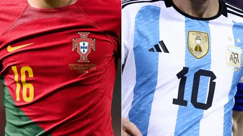 Portugal jersey of Nike and Argentina jersey of Adidas