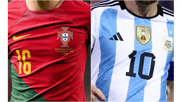 Portugal jersey of Nike and Argentina jersey of Adidas