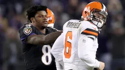 Lamar Jackson (Baltimore Ravens/left), Baker Mayfield (Cleveland Browns/right) - NFL 2018