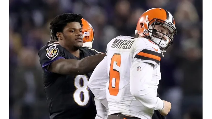 Lamar Jackson (Baltimore Ravens/left), Baker Mayfield (Cleveland Browns/right) - NFL 2018