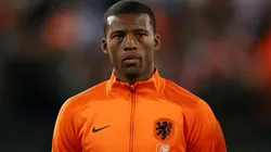 Wijnaldum playing for Netherlands