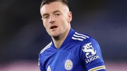 Vardy playing for Leicester