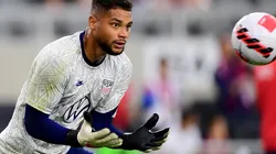 Zack Steffen #13 of the United States warms up before a 2022 World Cup Qualifying match against Costa Rica at Lower.com Field on October 13, 2021 in Columbus, Ohio.