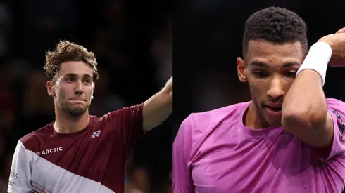 Casper Ruud (left) and Felix Auger-Aliassime (right)