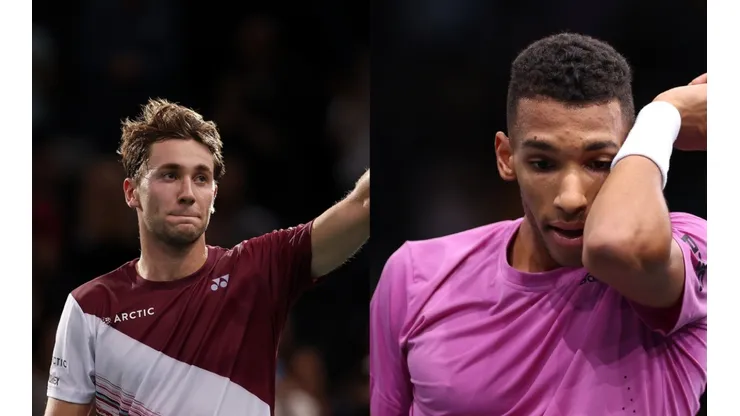 Casper Ruud (left) and Felix Auger-Aliassime (right)