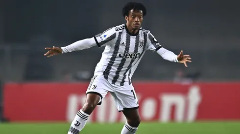 Juan Cuadrado of Juventus in a game vs Hellas Verona