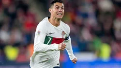 Cristiano Ronaldo in a Portugal's game vs Czech Republic