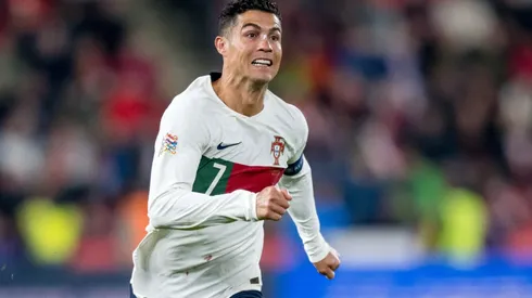 Cristiano Ronaldo in a Portugal's game vs Czech Republic