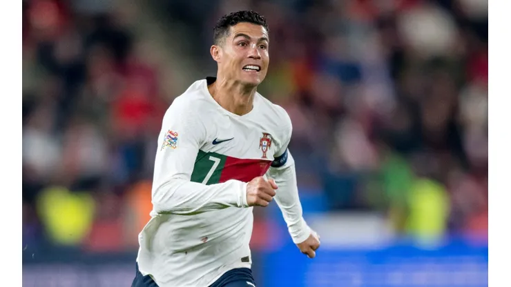 Cristiano Ronaldo in a Portugal's game vs Czech Republic