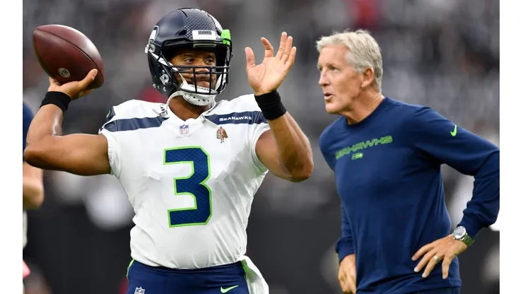 Russell Wilson and Pete Carroll during their time together in Seattle.