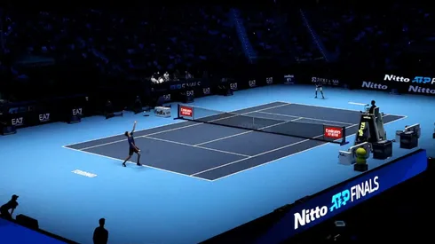 A general view inside the court during the Men's Single' ATP Finals game