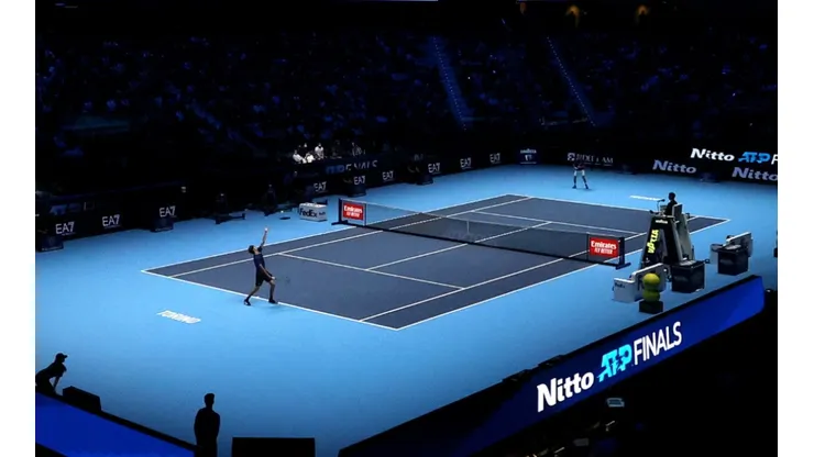 A general view inside the court during the Men's Single' ATP Finals game