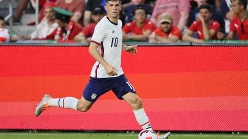 Christian Pulisic #10 of the United States controls the ball against Morocco at TQL Stadium on June 01, 2022 in Cincinnati, Ohio.