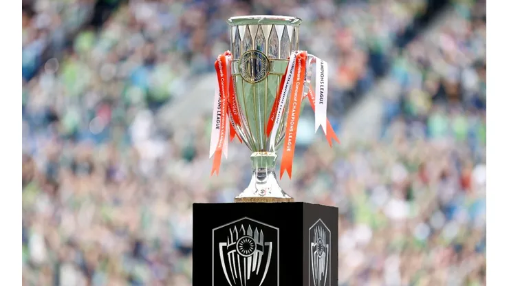 Concacaf Champions League trophy at the Lumen Field
