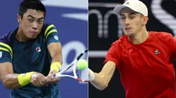 Brandon Nakashima of the United States and Matteo Arnaldi of Italy