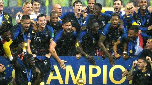 France players celebrate winning the World Cup