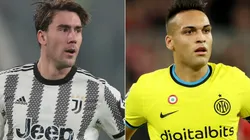 Dusan Vlahovic of Juventus and Lautaro Martinez of Inter