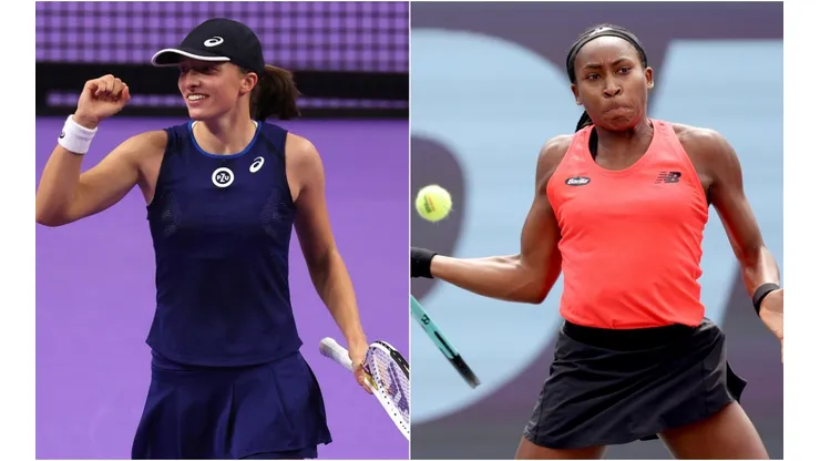 Iga Swiatek (left) and Cori Gauff