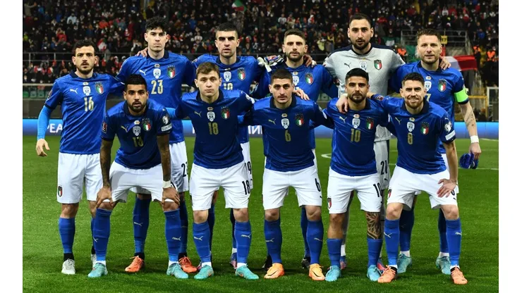 Italy in the 2022 FIFA World Cup Qualifier against North Macedonia