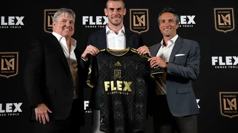 Gareth Bale holds the Los Angeles Football Club