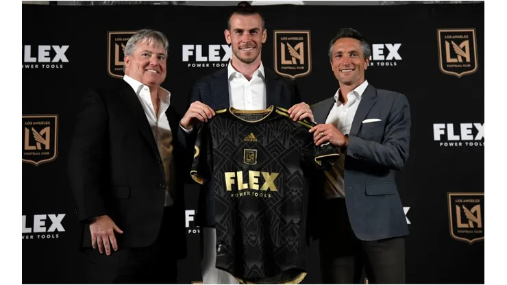 Gareth Bale holds the Los Angeles Football Club