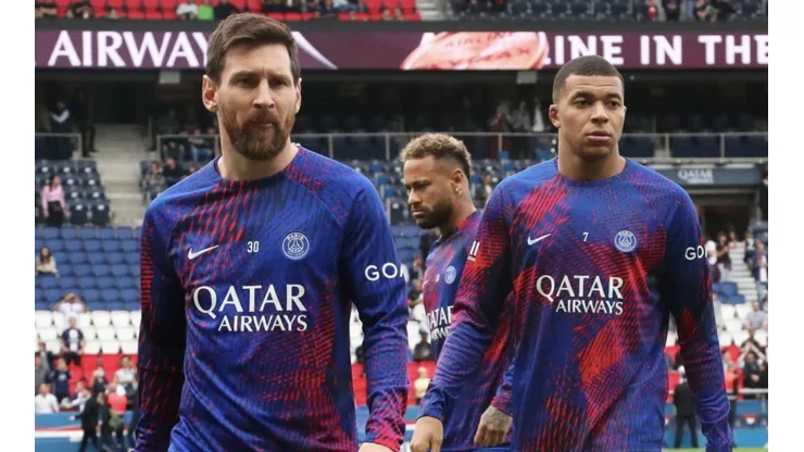Lionel Messi, Neymar, and Kylian Mbappe of PSG