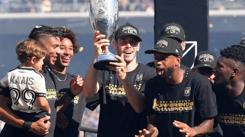 LAFC celebrating the 2022 Western Conference championship.