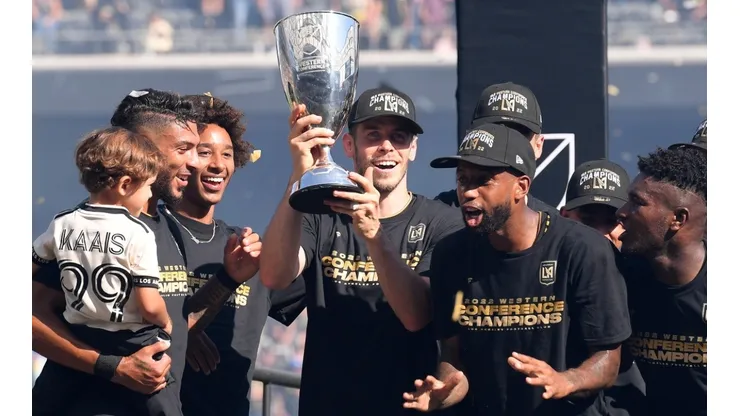 LAFC celebrating the 2022 Western Conference championship.