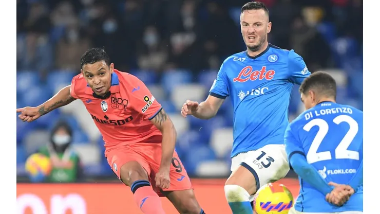 Luis Muriel of Atalanta against Napoli