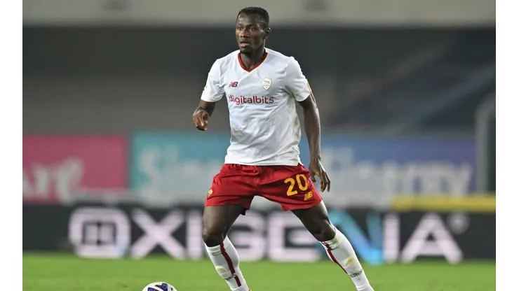 Mady Camara of Roma against Hellas Verona