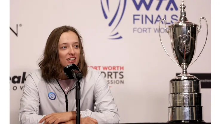 Iga Swiatek of Poland prior to the 2022 WTA Finals