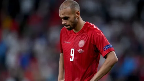 Martin Braithwaite after the 2020 Euro semifinals vs England