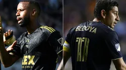 Kellyn Acosta of LAFC and Alejandro Bedoya of Philadelphia Union