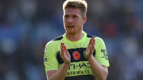 Kevin De Bruyne after the win against Leicester in the EPL