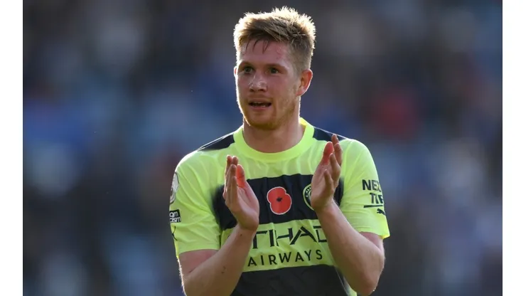 Kevin De Bruyne after the win against Leicester in the EPL