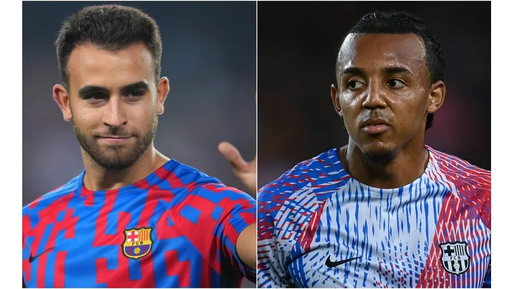 Eric Garcia and Jules Kounde of Barcelona