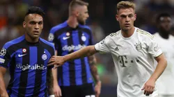 Joshua Kimmich of Bayern and Lautaro Martinez of Inter