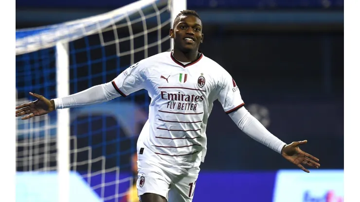 Rafael Leao of Milan against Dinamo Zagreb
