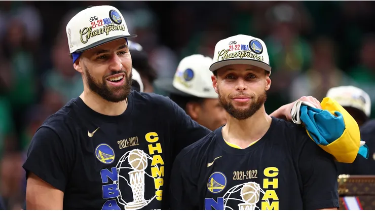 Klay Thompson (left) and Stephen Curry.