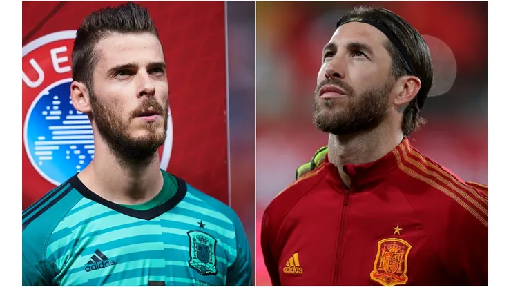 David De Gea and Sergio Ramos of Spain