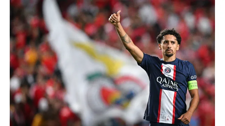 Marquinhos of PSG in a Champions League game vs Benfica